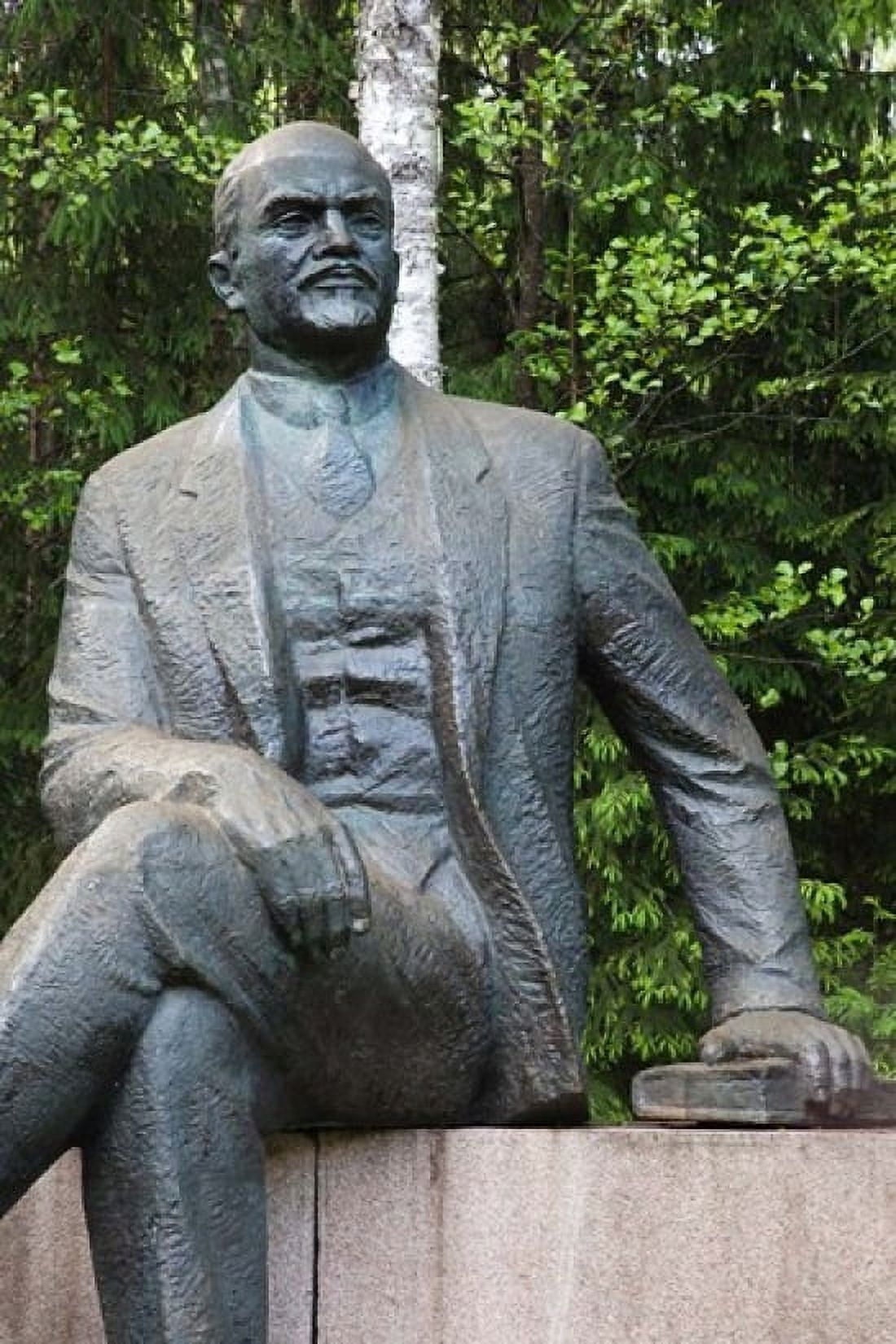 Lithuania Grutas Park Statue of Lenin III Canvas Art - Walter Bibikow DanitaDelimont (23 x 35)