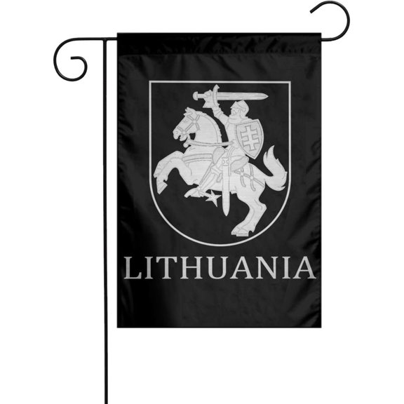 Lithuania Lithuanian Flag Logo Double Sided 12 X 18 Inch Yard Flag, Small Garden Flags For Outside, For Outdoor Holiday Decorations