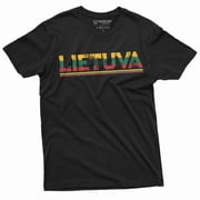 Lithuania T-Shirt Lietuva Mens Womens Tee Shirt Lithuanian Heritage Tee Large Black