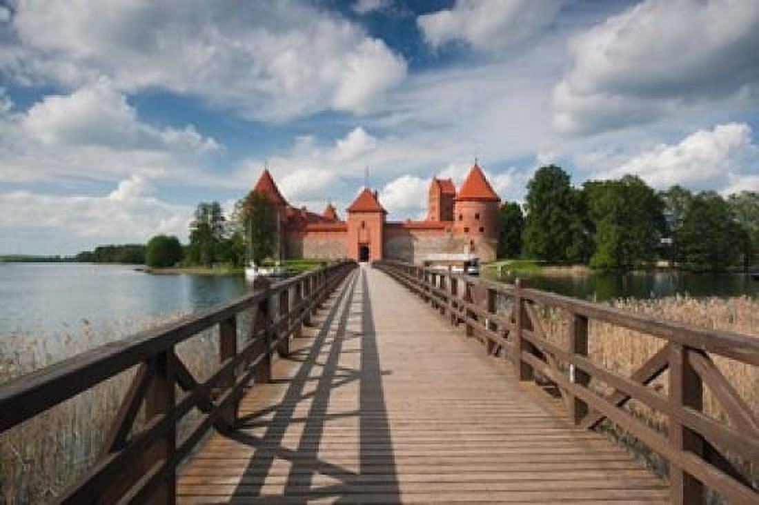 Lithuania Trakai Historical NP Island Castle Canvas Art - Walter Bibikow DanitaDelimont (35 x 23)