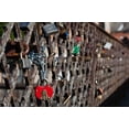 thumbnail image 1 of Lithuania, Vilnius, Footbridge, Lovers' Locks Poster Print by Walter Bibikow (35 x 23), 1 of 1