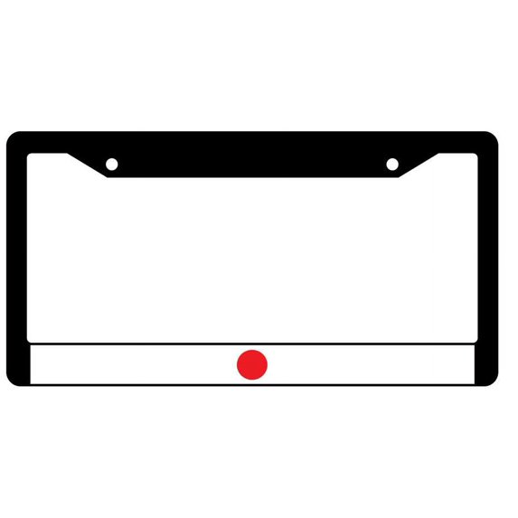 Lithuania World Flag Black Plastic License Plate Frame