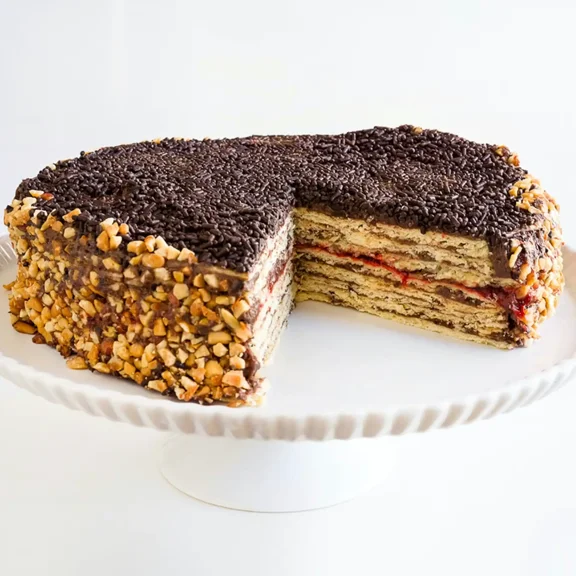Lithuanian Bakery 16 Serving Chocolate/Raspberry Torte