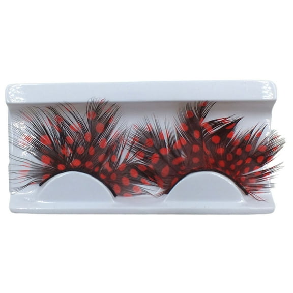 Litie 1Pair False Lashes,Colored Artificial Lashes Fluffy 3D Feather Eyelashes Eye Lash Extension Cosplay Makeup