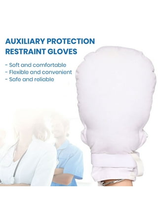  Hands Finger Control Mitt Padded, Dementia Safety Restraint  Protector, Harm Fixed Middle Finger Separator for Elderly Patients, 1 Pair  (L) : Health & Household