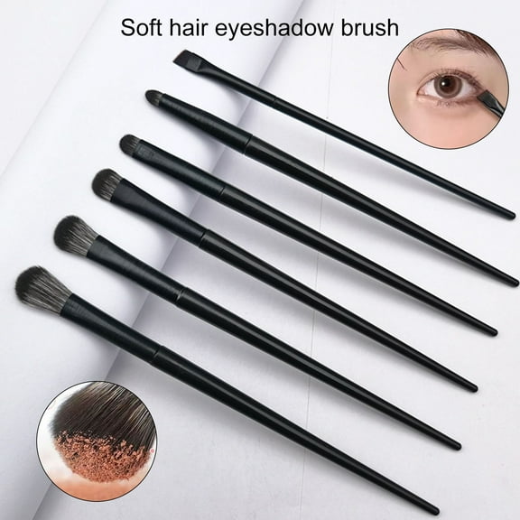 Litie 6Pcs Makeup Brushes Set,Multipurpose Soft Nylon Bristle Non-slip Handle Professional Eyeshadow Brush for Face Eye Lip Make Up