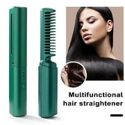 Litie Cordless Hot Hair Comb,Portable Mini Heating Hair Straightener Brush USB Rechargeable Adjustable Temperature for Women Men Home Travel