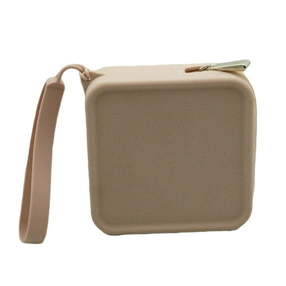 Litie Silicone Coin Purse,Solid Color Waterproof Portable Square Wallet with Zipper for Women Credit Card ID Key Lipstick Organizer