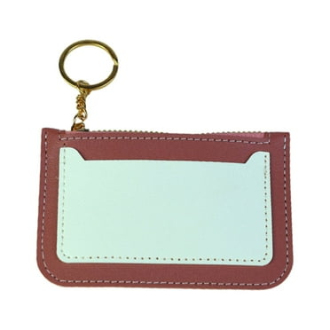 Litie Women Mini Wallet,Faux Leather Purse Money Cards Holder With Keychain
