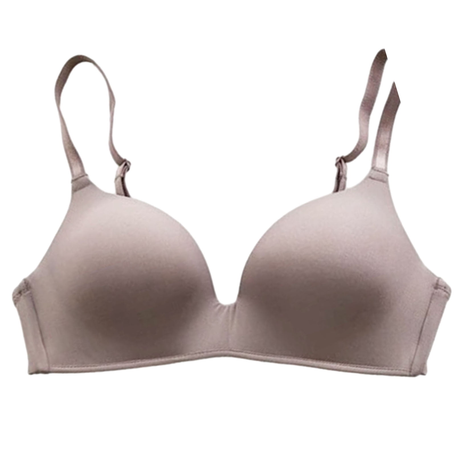 Litie Women Solid Color Seamless No Wire Bra Soft Breathable Lightly ...