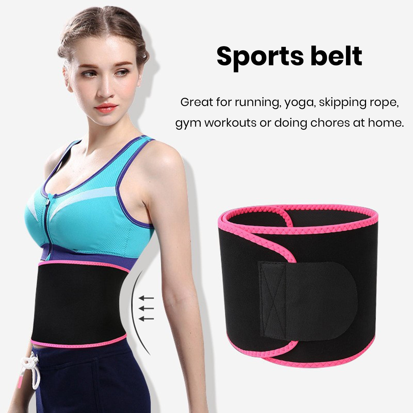 Litie Women Waist Trimmer,Breathable Fastener Tape Sweat Band Waist Trainer Belt with Phone