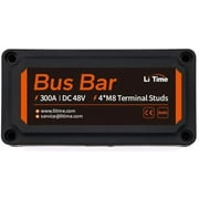 Litime Black Bus Bar for LiFePO4 Batteries High Voltage and Current Suitable for Automotive Marine Solar Applications and Electrical System