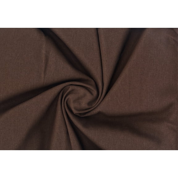 Litlook Woven Fabric, Soft Linen Rayon, Dress Fabric, Sewing Craft (CHOCOLATE, ByYard)
