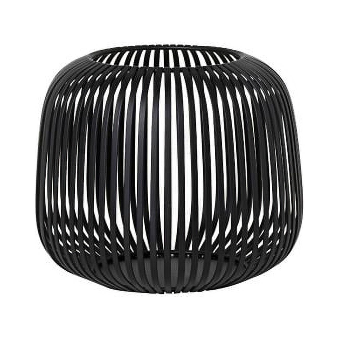 Lito Rustic Black Powder-Coated Steel Hanging Lantern - Small