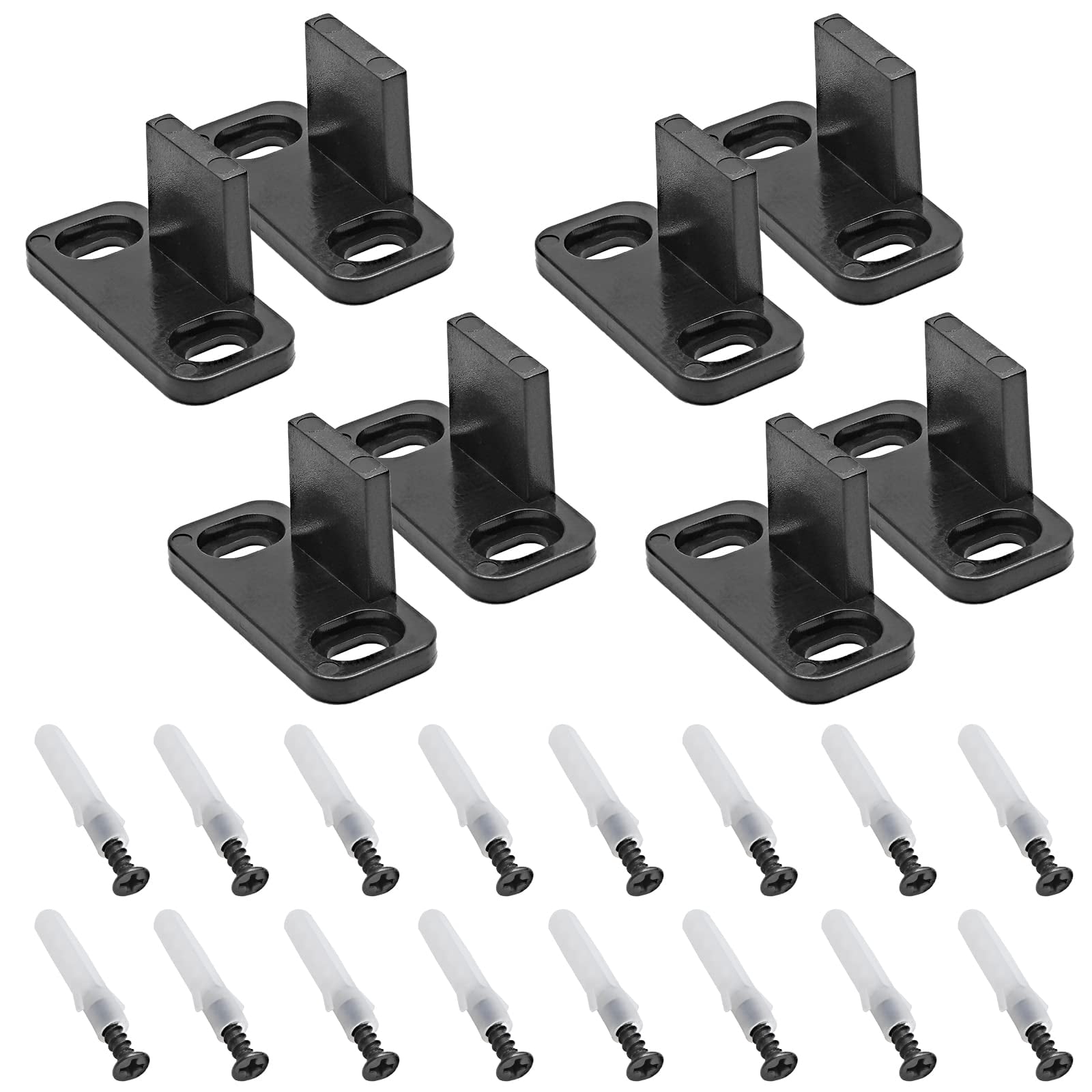 Litoexpe Black Sliding Barn Door Floor Guides Plastic Bypass Door Guide ...