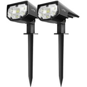 Litom 12 LED 2-in-1 Wireless Outdoor Solar Landscaping Light for Yard Garden Driveway Porch Walkway Pool Patio, 2 Pack Cold White