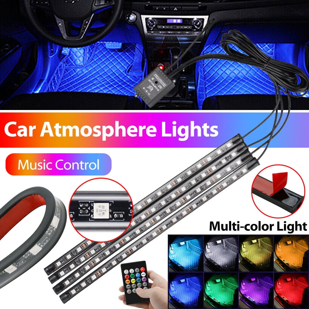 Litom RGB LED Lights Car Interior Floor Decor Atmosphere Strip Lamp LED