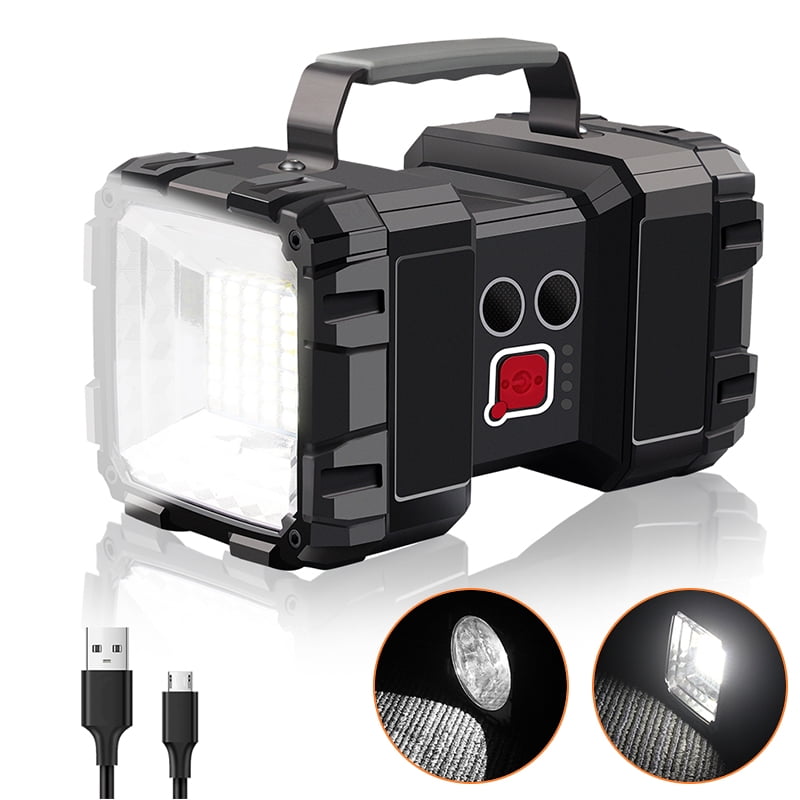 Litom Rechargeable Flashlight, LED Spotlight Flashlight 10000 Capacity 1200LM, Multi-function USB Rechargeable LED Light, 20h Ultra-Long Standby 3+4 Lights Modes Camping Flashlight Waterproof