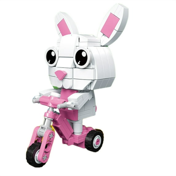 Litotail Bunny Building Blocks, Easter Rabbit Building Blocks Set for Kids, Cute Animal STEM Building Kit Toys for Boys Girls (119 Pieces)