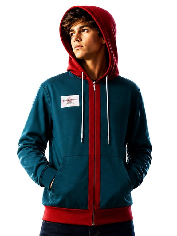 Miles Morales Hoodie Halloween Clothes Adult Kids,Superhero Full Zip Sweatshirts Spider Miles Hoodie Halloween Christmas Holiday Party Dress Up,Superhero Miles Morales Outfit
