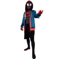 thumbnail image 1 of Litotal Miles Morales Onesie Halloween Clothes Kids,Superhero Onesie Outfit Spider Miles Jumpsuit Halloween Christmas Holiday Party Dress Up,Superhero Miles Morales Outfit, 1 of 7