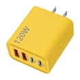 thumbnail image 1 of Litrail 120W GaN Fast Charger, 2 USB-C + 2 USB Ports, PD/QC Compatible for Laptop Phone Tablet, Compact Travel Wall Charger with US Plug, 1 of 5