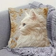 thumbnail image 1 of Litrail 18x18 Inch Cute Embroidered Short Plush Pillow Cover, White Fuzzy Decorative Throw Pillowcase, Soft Snuggle Pillow Cover for Sofa Bedroom Living Room Home Decoration, 1 of 6