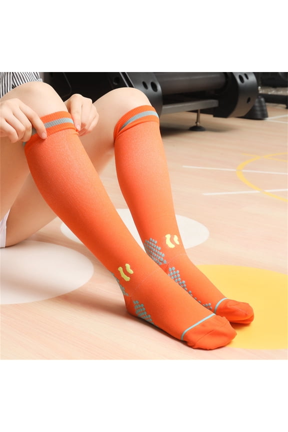 20-30mmHg Long Tube Compression Socks for Men & Women, Anti-Fatigue for Running Travel, US Sizes 5-9