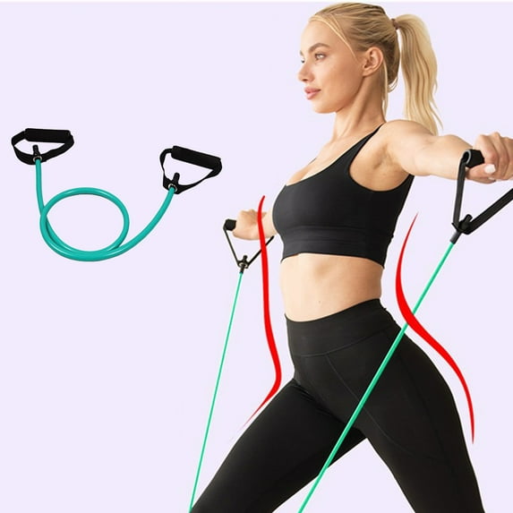 Litrail 20lbs Nylon Resistance Bands - Full Body Workout, Shoulder Neck Stretching, Arm & Back Toning - Non-Slip Handle, Portable for Yoga Pilates Home Gym Office