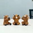 thumbnail image 1 of Litrail 3-Piece Scottish Highland Cattle Figurine Set - Resin Lifelike Cow Tabletop Decor for Farmhouse Home, 1 of 5