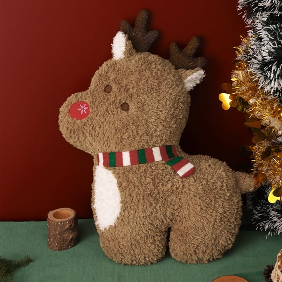 Litrail 45cm Christmas Plush Dolls, 4 Styles Santa Reindeer Christmas Tree Bell Soft Polyester Xmas Decorations Gifts for Home Holiday