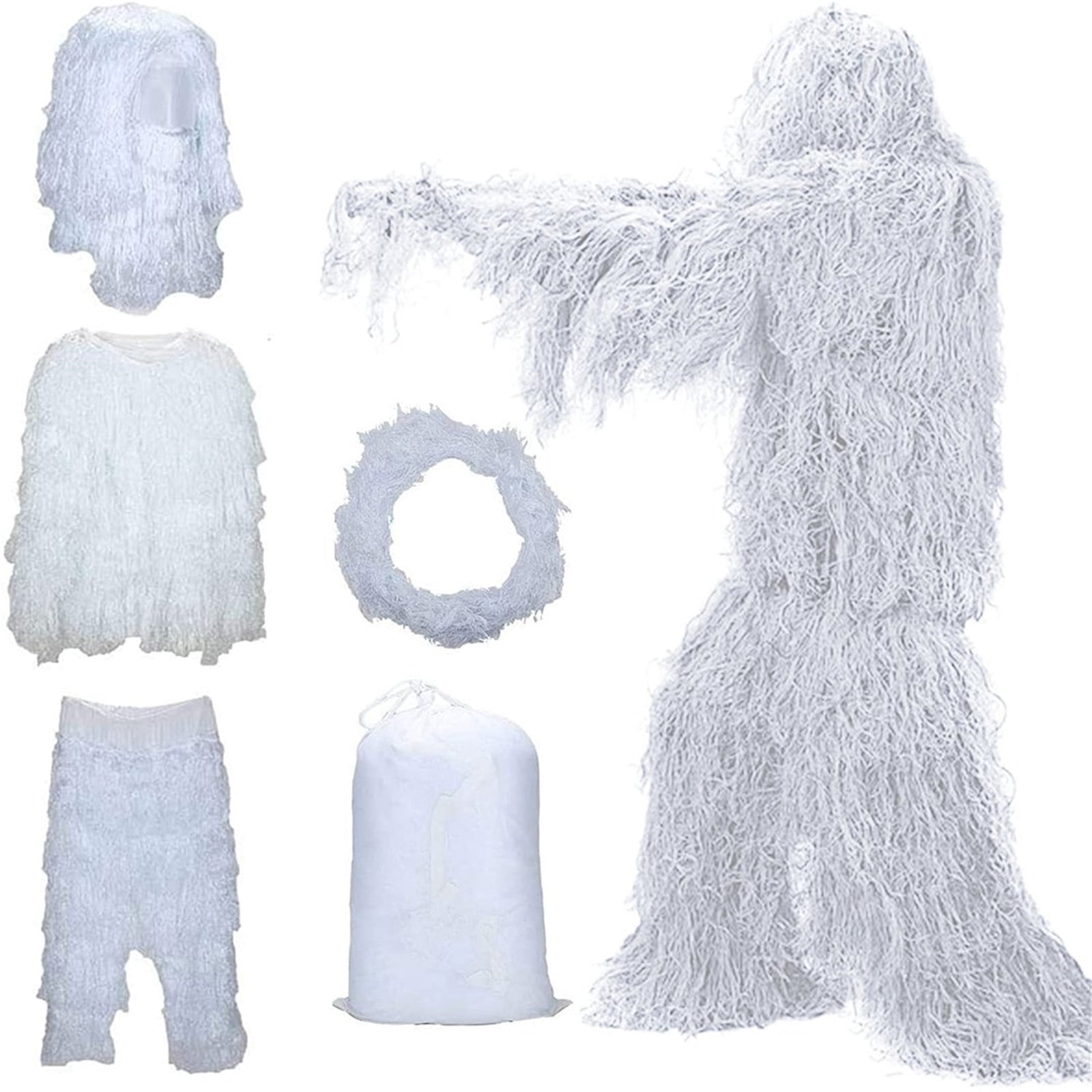 Litrail 5-in-1 Ghillie Suit 3D Camouflage Hunting Apparel - Lightweight Polyester Spandex with Carry Bag for Hunting, Paintball, Surveillance & Halloween