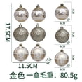 thumbnail image 1 of Litrail 6Pcs Electroplated Plastic Christmas Tree Ornaments - Red Gold Champagne Hanging Holiday Decor (7cm), 1 of 1