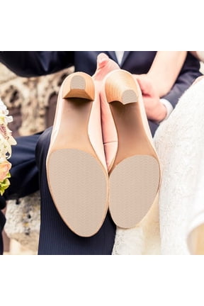 Anti-Slip Shoe Sole Tape 2PCS - Clear PVC Grip Protector with Wave Pattern, Flexible for Smooth Leather Soles, Easy to Apply w/Adhesive Aid & Gloves