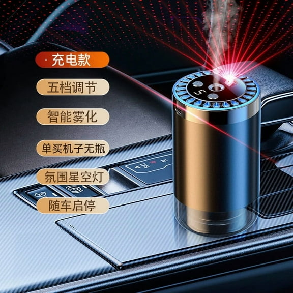 Litrail Car Diffuser with Starry Sky Light & Humidifier - Mist Spray to Enhance Driving Ambiance, All-in-One User-Friendly Car Interior Aroma Enhancer