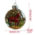 thumbnail image 1 of Litrail Clear Acrylic Horse Christmas Ornaments - Glitter Equestrian Baubles, Holiday Gifts for Horse Lovers & Tree Decor, 1 of 5