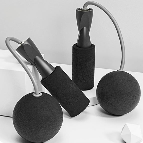 Litrail Cordless Weighted Jump Rope - Silent Adjustable Weight, 2-in-1 for Indoor Home Workout, Non-Slip Foam Handles, Fat Burning & Fascia Relief