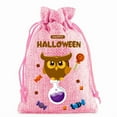 thumbnail image 1 of Litrail Halloween Trick or Treat Bags - Set of 6 Reusable Natural Linen Pouches with Satin Drawstring, Assorted Patterns, 3.9x5.9 Inch for Party Favors & Candy Storage, 1 of 1
