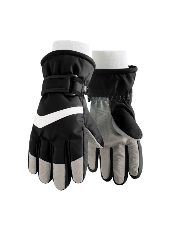 Ki-ds Winter Gloves 9-15 Years - Windproof Thermal Solid Color Gloves for Bo-ys Gi-rls Outdoor Ski Snow & Sch-ool Cold Weather Activities