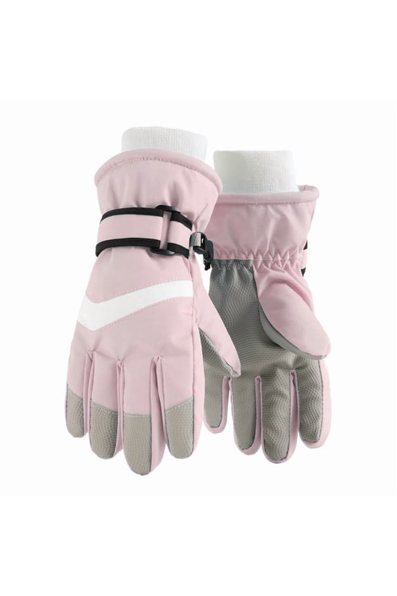 Ki-ds Winter Gloves Windproof Warm Thermal - Unisex Polyester Ski Snow Gloves for Bo-ys Gi-rls 9-15 Years Old, Soft Non-Slip Outdoor Sch-ool Gift Gloves Hand Washable