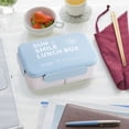 thumbnail image 1 of Litrail Leak-Proof Microwave Safe Bento Box, 34 oz (1000ml) Multi-Compartment Food Grade Plastic Lunch Container for Ki-ds & Adults, Blue, 1 of 6