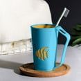 thumbnail image 1 of Litrail Multi-PurposeFishShapedPlasticCup:ToothbrushHolder,MouthwashCup&DrinkingCupforBathroomKitchenTravel(AssortedColors), 1 of 6