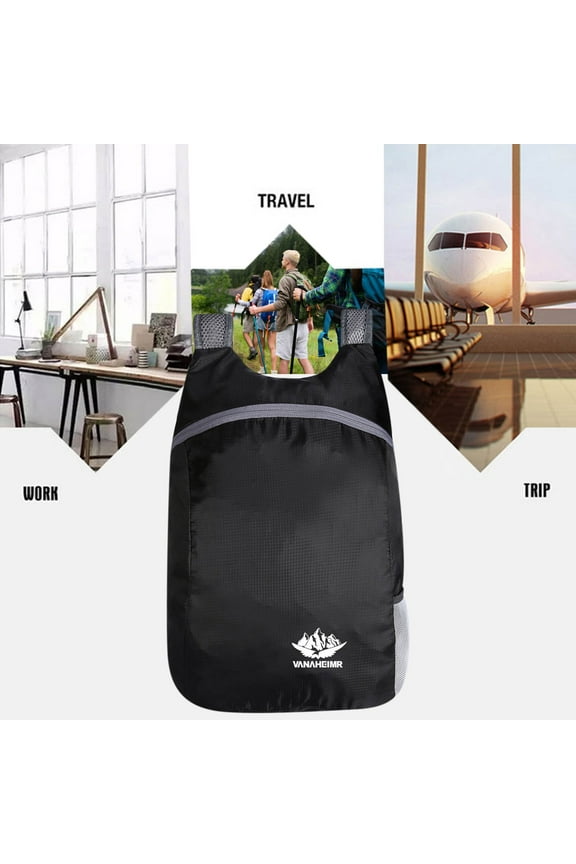 Packable Lightweight Hiking Daypack - Water-Resistant 30D Nylon - Travel Camping Backpack for Teens & Adults - Ultra-Light 0.2lb