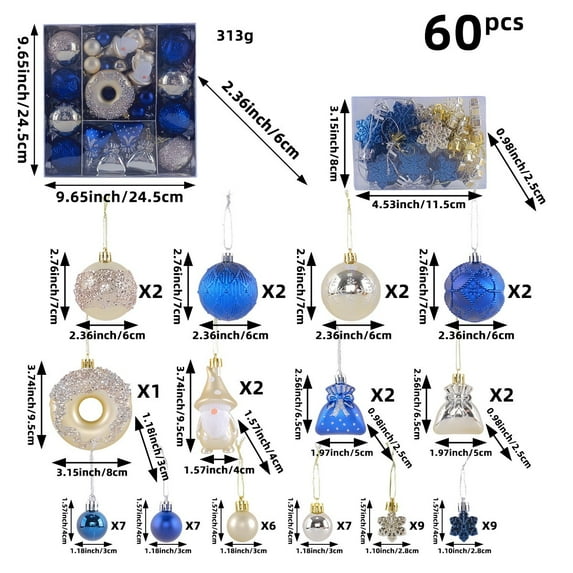Litrail Shatterproof Striped Christmas Ball Ornament - 1pc Plastic Hanging Decor for Xmas Tree, Ki-d-Safe Festive Party Supply