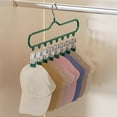 thumbnail image 1 of Litrail Stainless Steel Clothes Drying Rack with 8 Wind-Resistant Clips - Multipurpose for Pants/Socks/Scarves, Space-Saving, No-Scratch, Suitable for Closet & Outdoor Use, 1 of 6