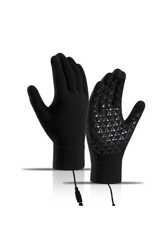 USB Heated Gloves for Winter, 5V Safe USB Powered Heated Gloves Compatible with Power Bank/Computer, Warm Electric Gloves for Cold Weather Frost Protection
