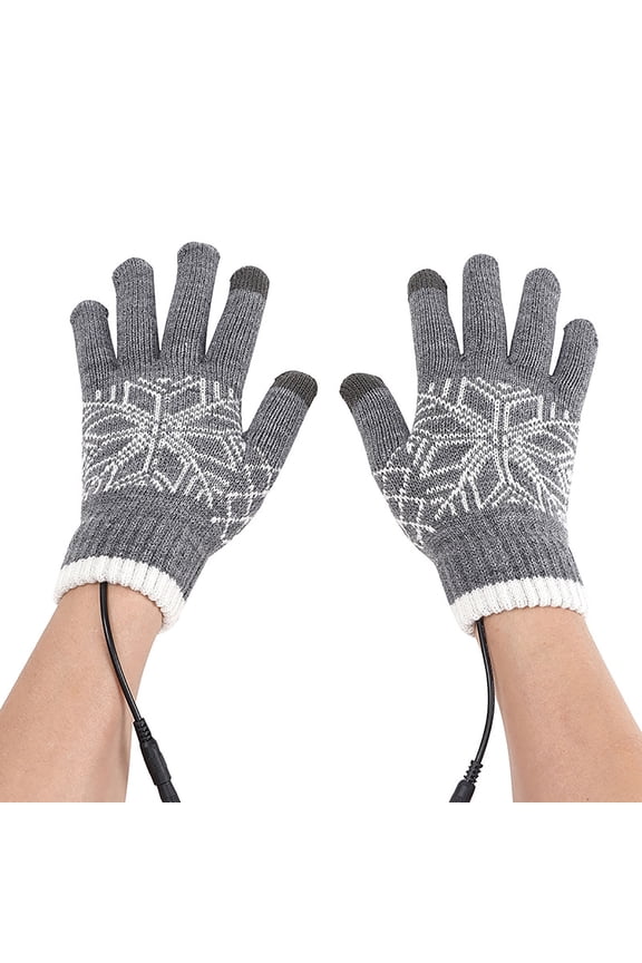 USB Heated Gloves for Winter, 3-Finger Touchscreen, Washable, USB Powered, 40-50℃ Warmth, Removable Cord, Cold Weather Outdoor & Commute Use