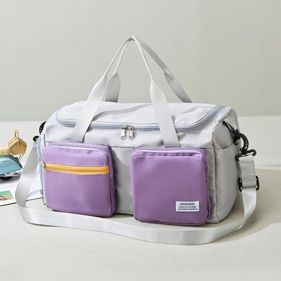 Litrail Unisex 28L Waterproof Travel Duffle Bag with Wet Pocket & Shoe Compartment - Gym/Camping/Weekend Getaway Bag, Removable Shoulder Strap & Luggage Strap for Men Women