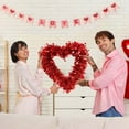 thumbnail image 1 of Litrail Valentine's Day Heart Shaped LED Light Up Floral Decor - Red Waterproof Artificial Holiday Decoration (30cm), 1 of 6