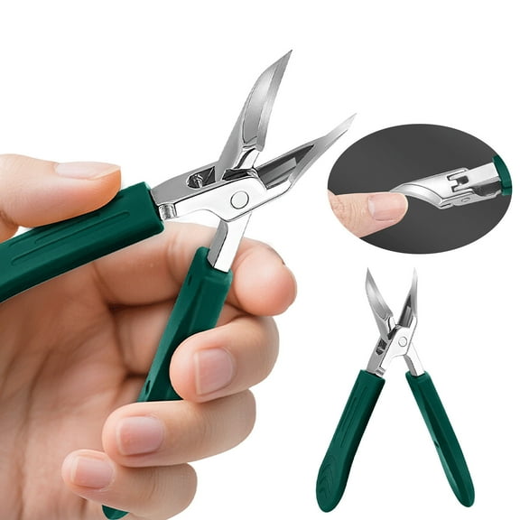 Litrail Wide Jaw Anti-Splash Nail Clippers - Stainless Steel Slanted Blade, Ergonomic Handle for Thick Fingernails & Toenails